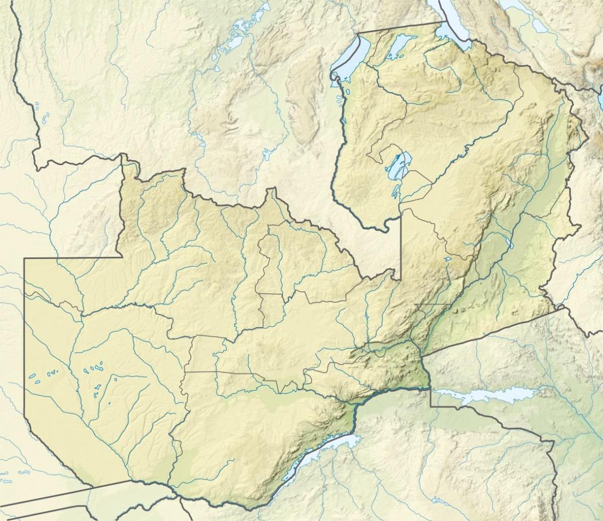 地图上的赞比亚河 