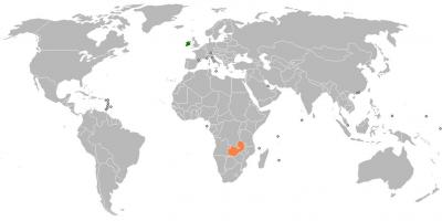 赞比亚在世界地图