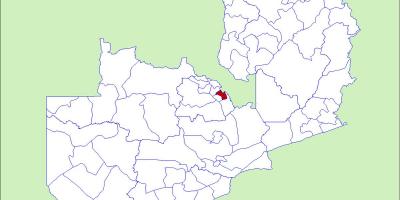 地图上的赞比亚恩多拉