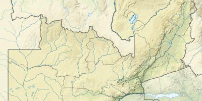 地图上的赞比亚河 